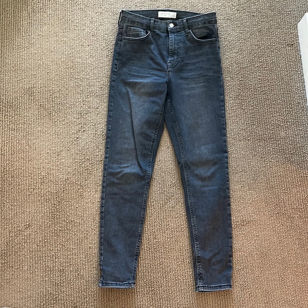 TOPSHOP Jamie dark grey jeans